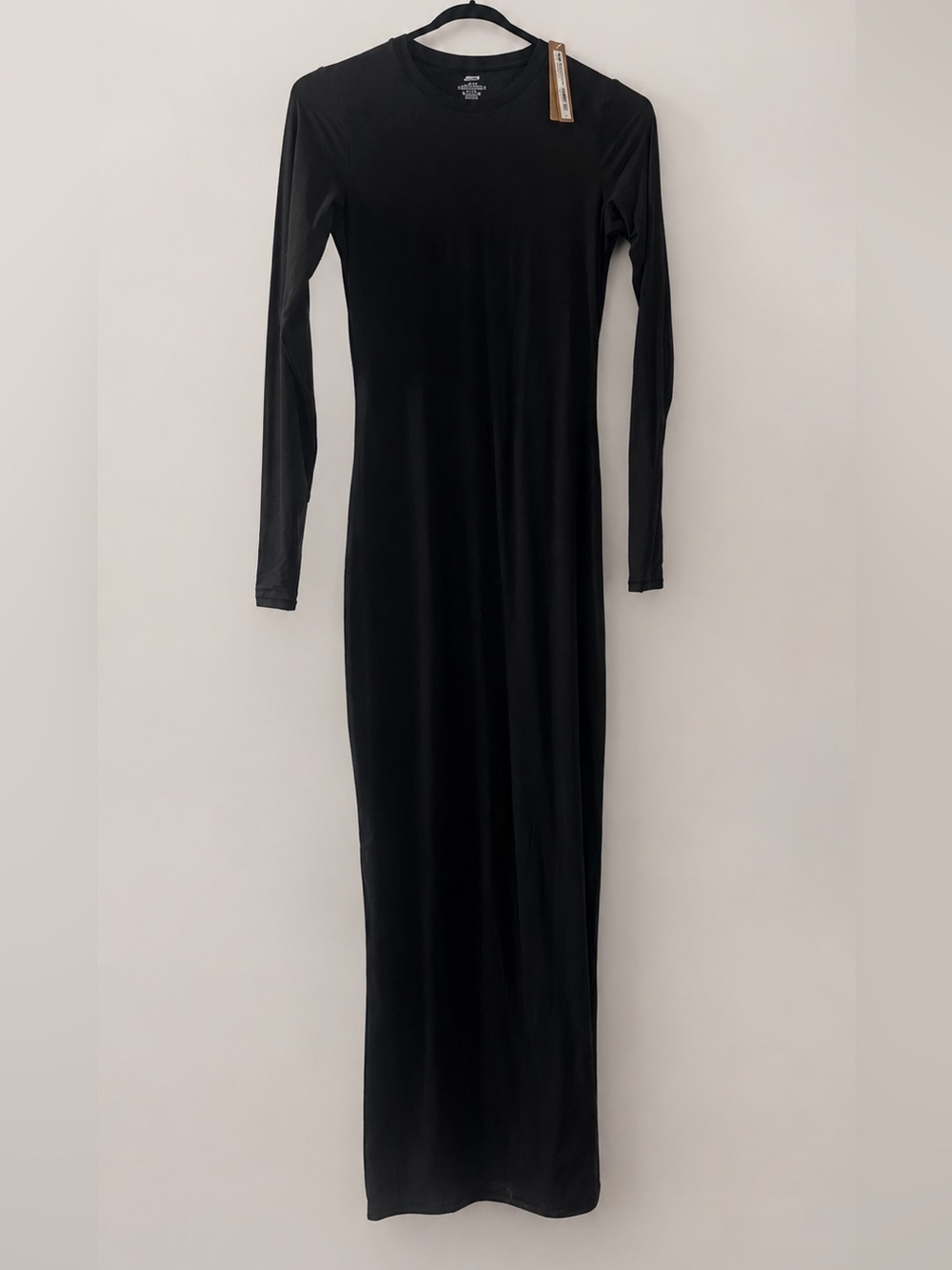 SKIMS Black Long-Sleeve Maxi Dress